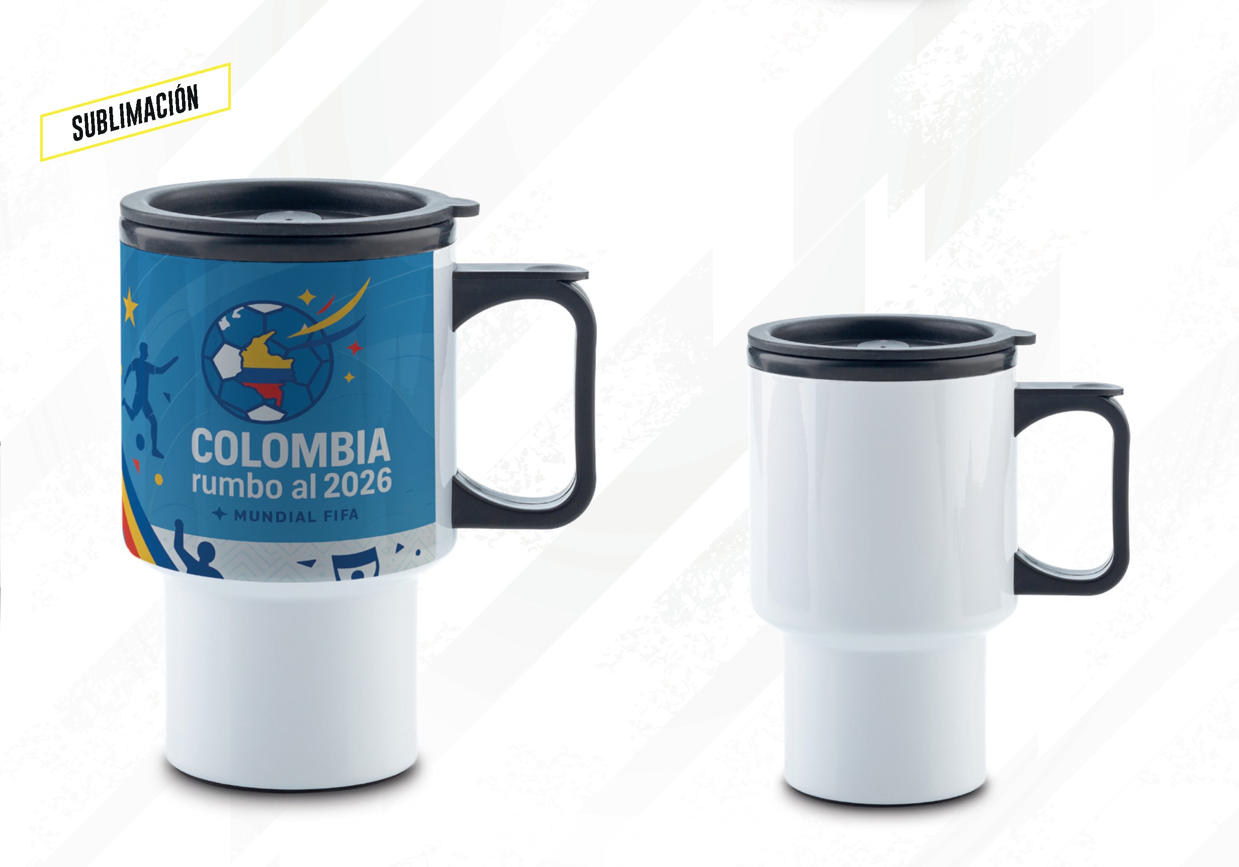Mug Metálico para Sublimación Galileo 450ml MU-308