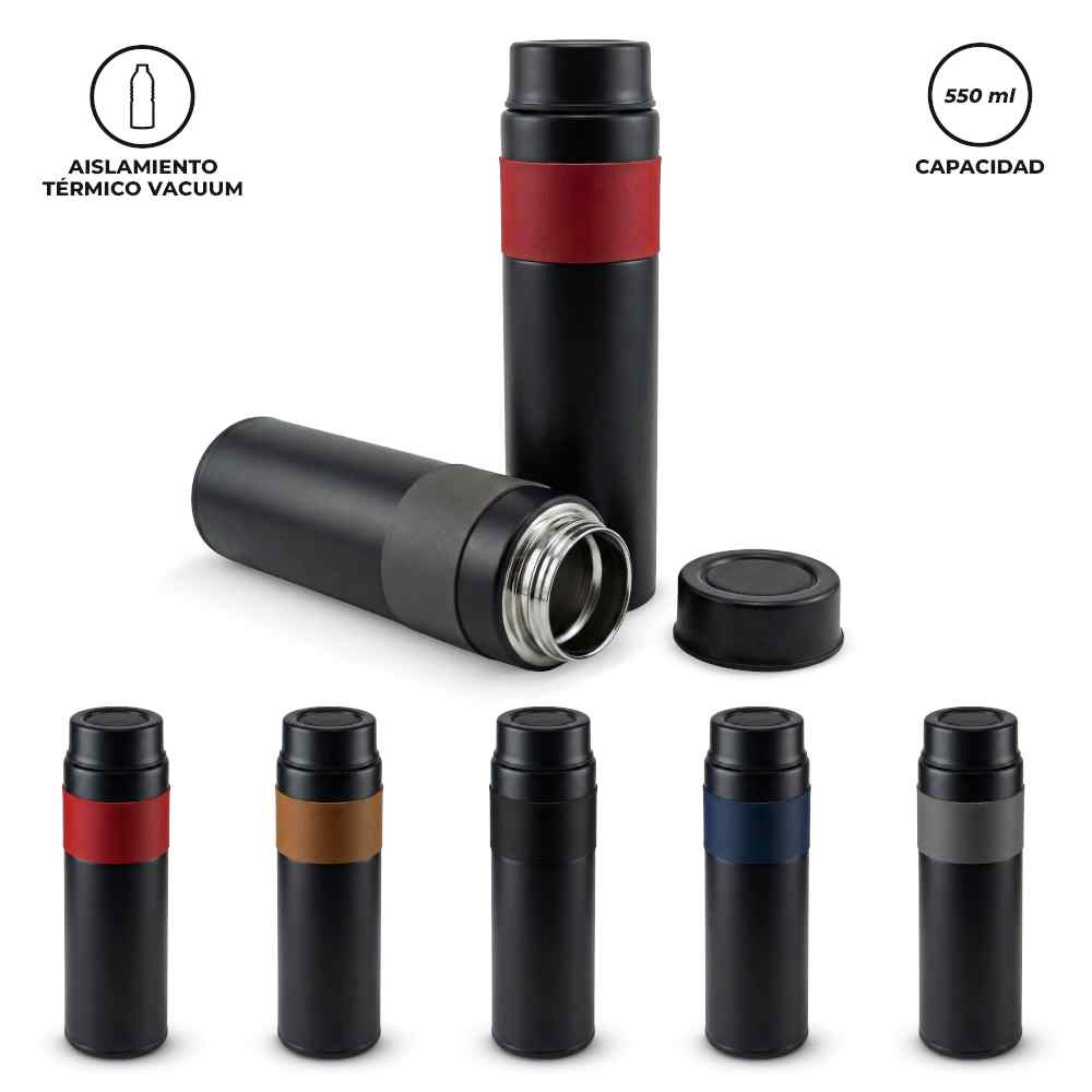 Botilito Metálico Concord Negro 550ml MU-458